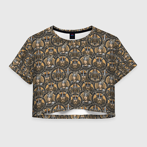 Женский топ Паттерн из викингов / 3D-принт – фото 1