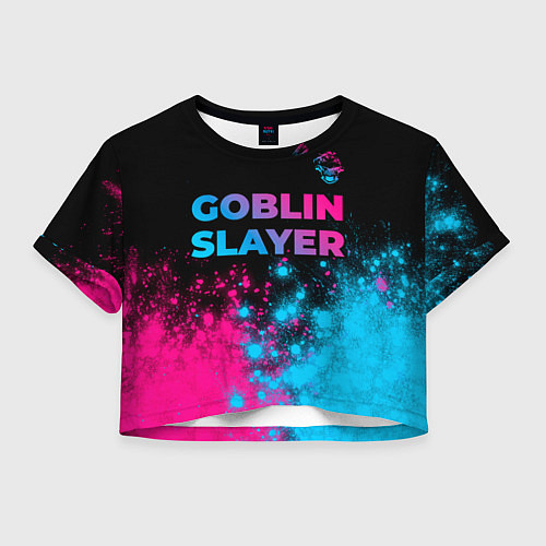 Женский топ Goblin Slayer - neon gradient: символ сверху / 3D-принт – фото 1