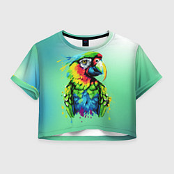Женский топ Разноцветный попугай
