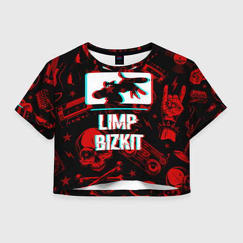 Женский топ Limp Bizkit rock glitch / 3D-принт – фото 1