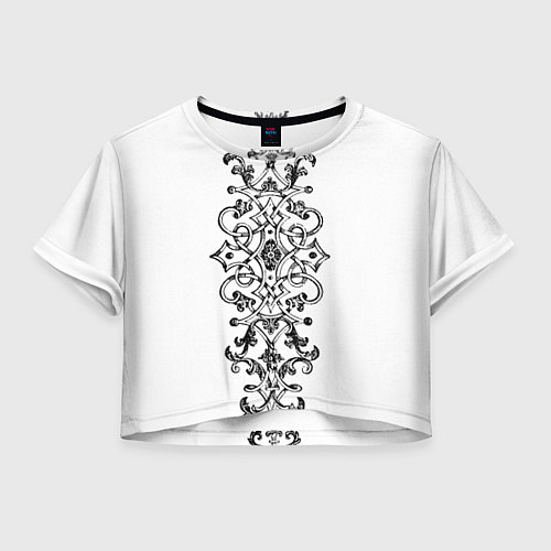 Женский топ Винтажный узор на белом / 3D-принт – фото 1