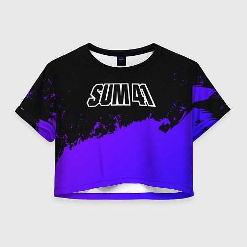 Женский топ Sum41 purple grunge / 3D-принт – фото 1