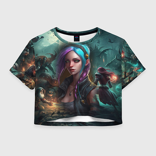 Женский топ Jinx art Arcane League of Legends / 3D-принт – фото 1