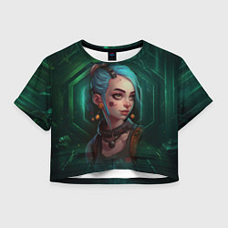 Женский топ Jinx green Arcane League of Legends