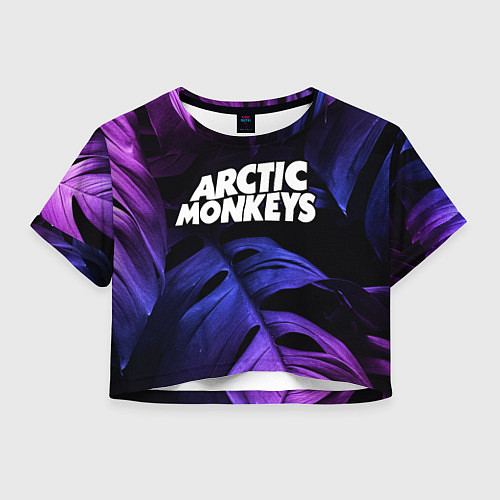Женский топ Arctic Monkeys neon monstera / 3D-принт – фото 1