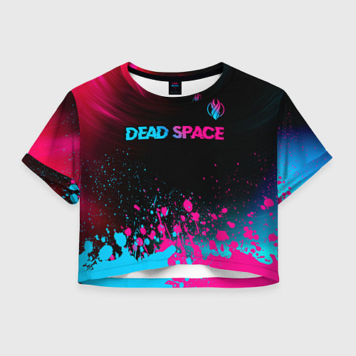 Женский топ Dead Space - neon gradient: символ сверху / 3D-принт – фото 1