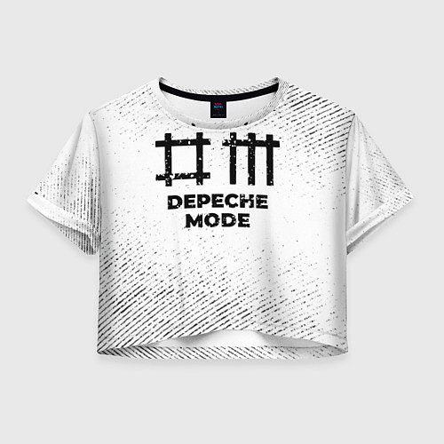 Женский топ Depeche Mode с потертостями на светлом фоне / 3D-принт – фото 1