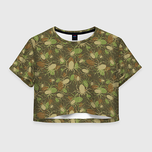 Женский топ Камуфляж из пауков / 3D-принт – фото 1