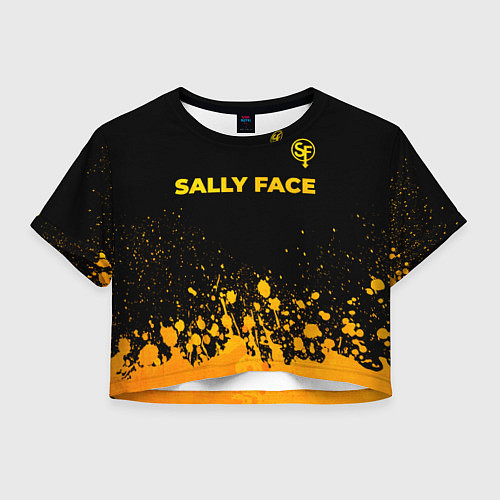 Женский топ Sally Face - gold gradient: символ сверху / 3D-принт – фото 1