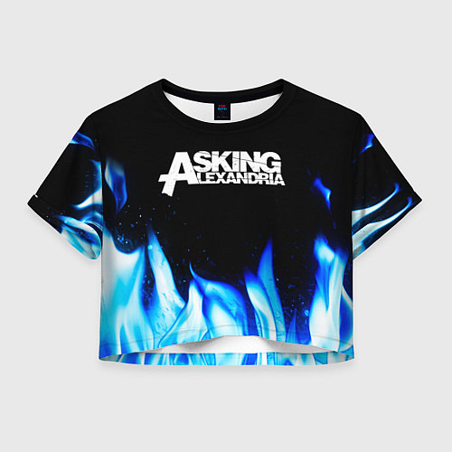 Женский топ Asking Alexandria blue fire / 3D-принт – фото 1