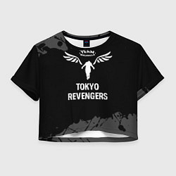 Женский топ Tokyo Revengers glitch на темном фоне