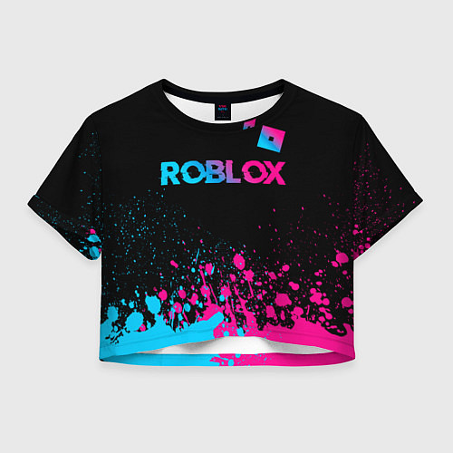 Женский топ Roblox - neon gradient: символ сверху / 3D-принт – фото 1