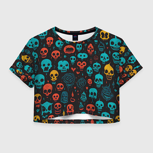 Женский топ Skull party / 3D-принт – фото 1