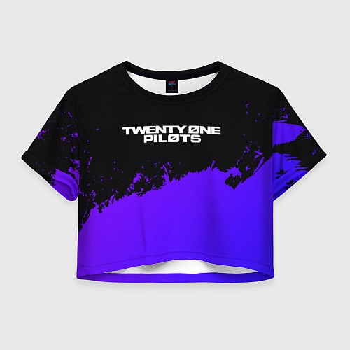 Женский топ Twenty One Pilots purple grunge / 3D-принт – фото 1