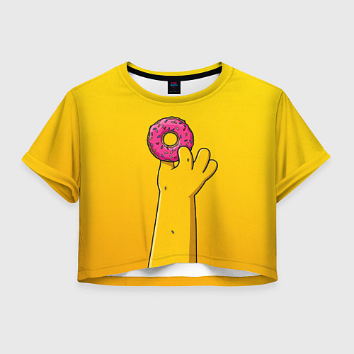 Женский топ Гомер и пончик / 3D-принт – фото 1