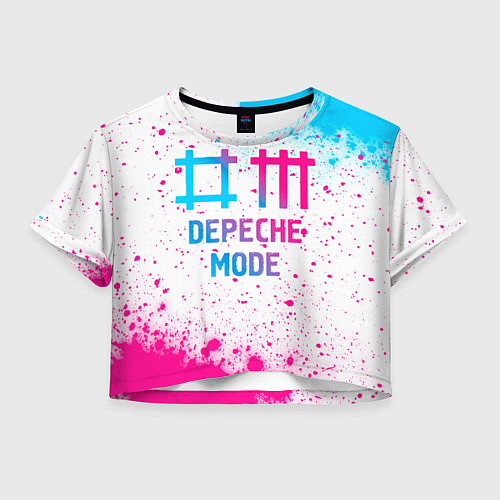 Женский топ Depeche Mode neon gradient style / 3D-принт – фото 1