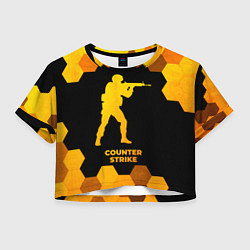 Женский топ Counter Strike - gold gradient