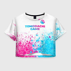 Женский топ Tomodachi Game neon gradient style: символ сверху