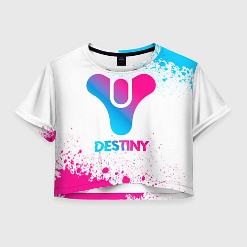 Женский топ Destiny neon gradient style / 3D-принт – фото 1