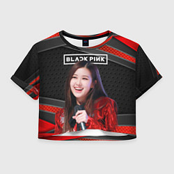 Женский топ Rose Blackpink black red