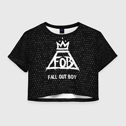 Женский топ Fall Out Boy glitch на темном фоне