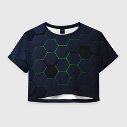 Женский топ Honeycombs green