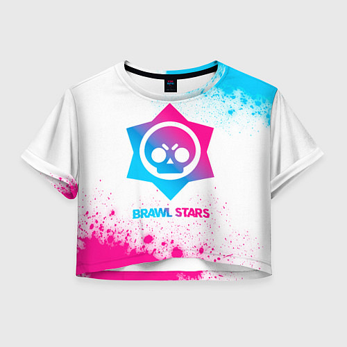 Женский топ Brawl Stars neon gradient style / 3D-принт – фото 1