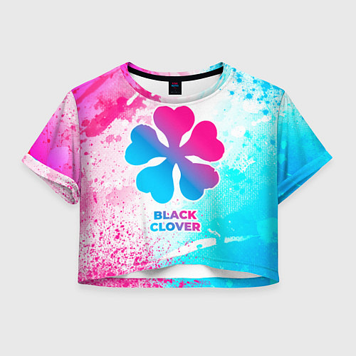 Женский топ Black Clover neon gradient style / 3D-принт – фото 1