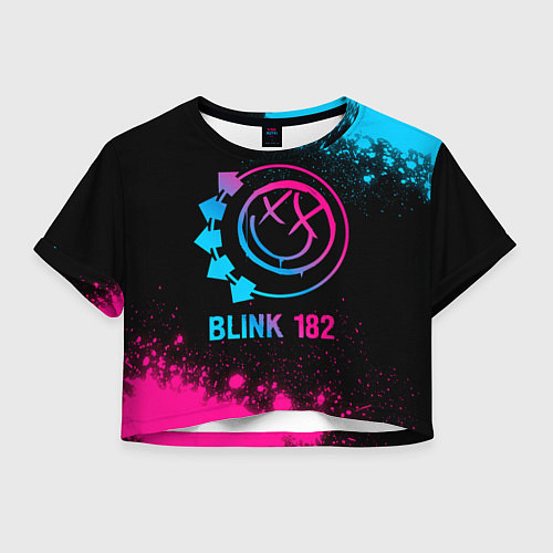 Женский топ Blink 182 - neon gradient / 3D-принт – фото 1