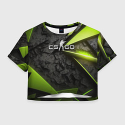 Женский топ CS GO green black abstract