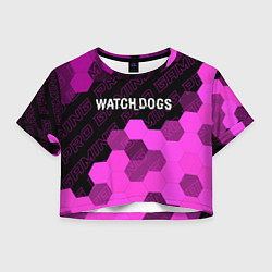 Футболка 3D укороченная женская Watch Dogs pro gaming: символ сверху, цвет: 3D-принт