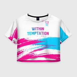 Женский топ Within Temptation neon gradient style: символ свер