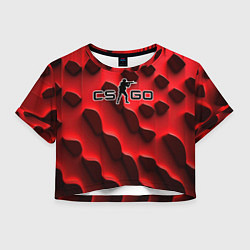 Женский топ CS GO black red abstract