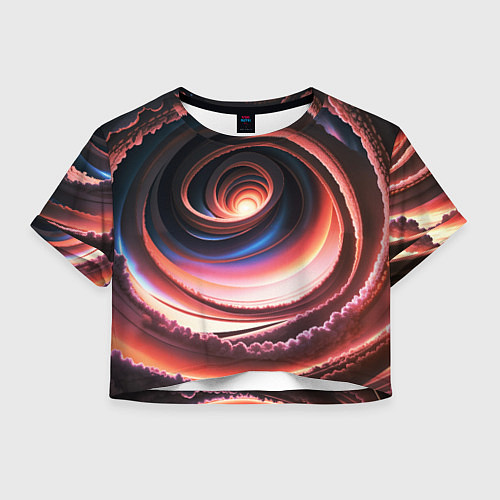 Женский топ Вихрь из звезд и облаков / 3D-принт – фото 1