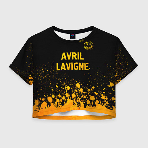 Женский топ Avril Lavigne - gold gradient: символ сверху / 3D-принт – фото 1