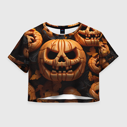 Женский топ Pumpkin Halloween / 3D-принт – фото 1