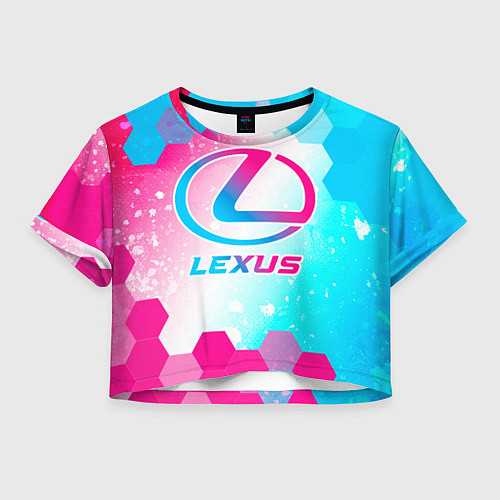 Женский топ Lexus neon gradient style / 3D-принт – фото 1