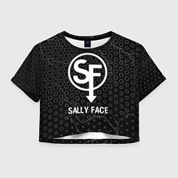 Женский топ Sally Face glitch на темном фоне