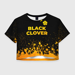 Женский топ Black Clover - gold gradient: символ сверху