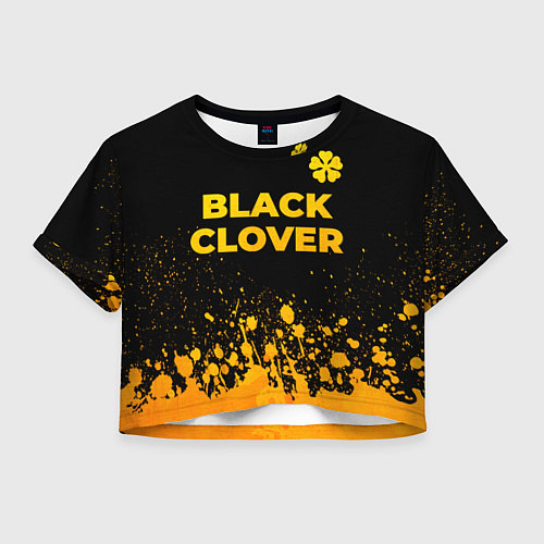 Женский топ Black Clover - gold gradient: символ сверху / 3D-принт – фото 1