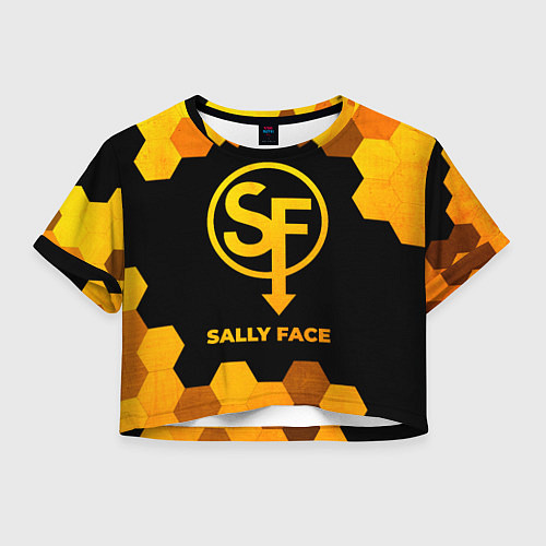 Женский топ Sally Face - gold gradient / 3D-принт – фото 1