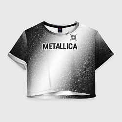 Женский топ Metallica glitch на светлом фоне: символ сверху