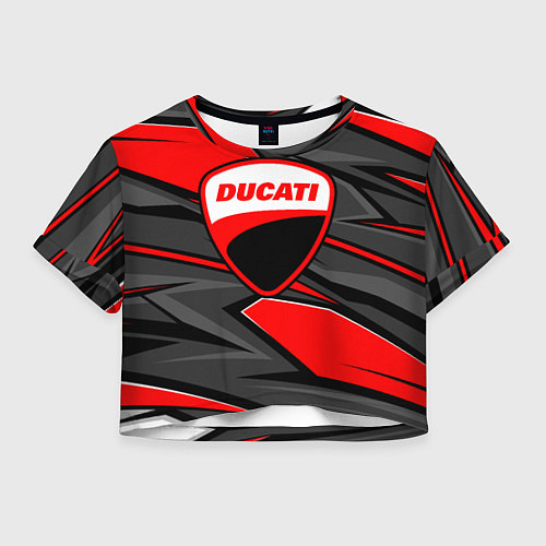 Женский топ Ducati - red stripes / 3D-принт – фото 1