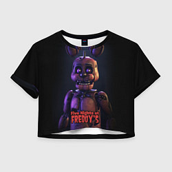 Футболка 3D укороченная женская Five Nights at Freddys Bonnie, цвет: 3D-принт