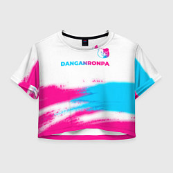 Женский топ Danganronpa neon gradient style: символ сверху