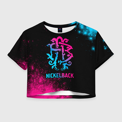 Женский топ Nickelback - neon gradient / 3D-принт – фото 1