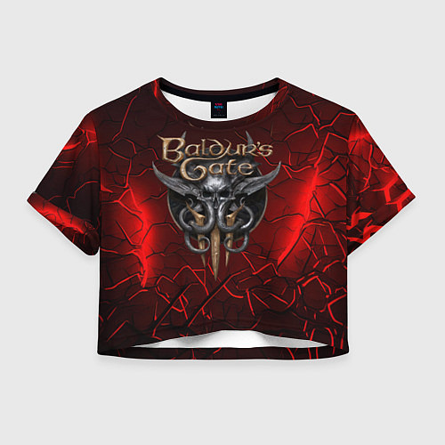 Женский топ Baldurs Gate 3 logo red / 3D-принт – фото 1