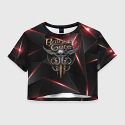 Женский топ Baldurs Gate 3 logo black red