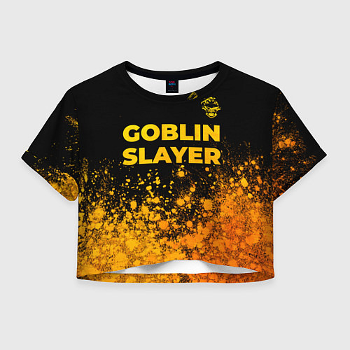 Женский топ Goblin Slayer - gold gradient: символ сверху / 3D-принт – фото 1