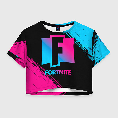 Женский топ Fortnite - neon gradient / 3D-принт – фото 1